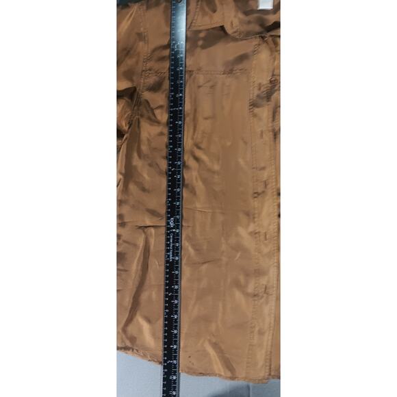 The Limited Brown Satin Button Up Shirt Women’s M Polished Workcore Retro - Picture 5 of 7